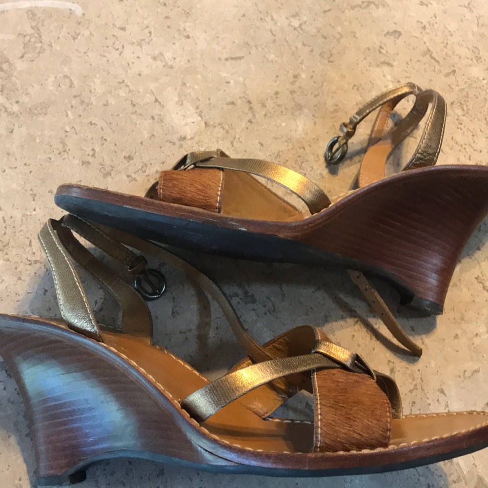 Cole Haan leather Wedges Shoes Heels sz 8.5